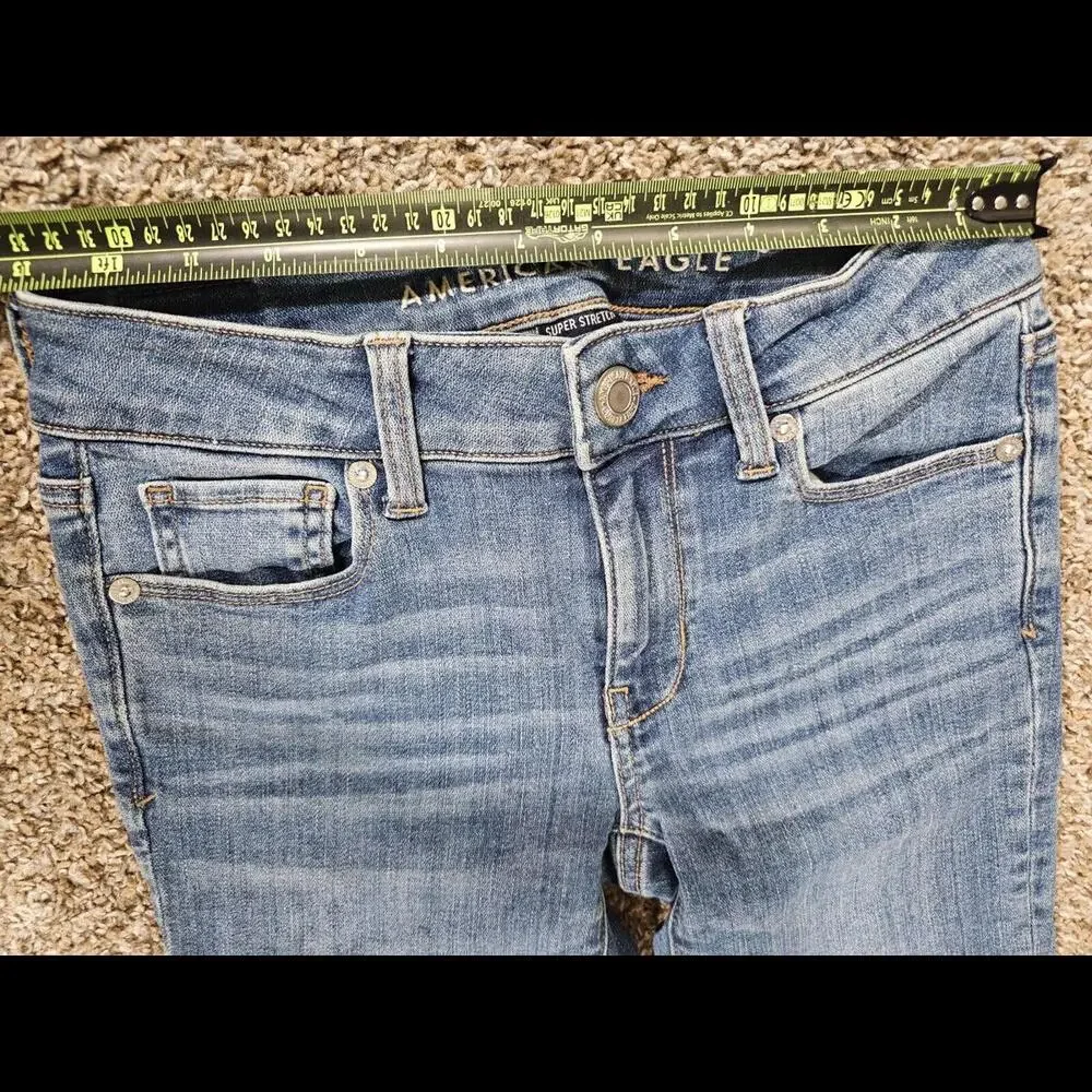American Eagle Jeans Womens Size 0 Regular Super Stretch - Picture 5 of 9